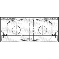 Sada brzdových platničiek kotúčovej brzdy FEBEST 0101-ACU25R - obr. 1