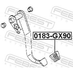 Obloženie padálu, pedál spojky FEBEST 0183-GX90 - obr. 1