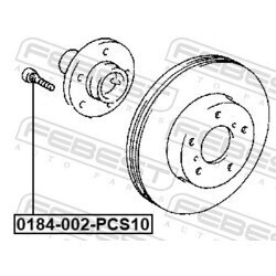 Čap kolesa FEBEST 0184-002-PCS10 - obr. 1