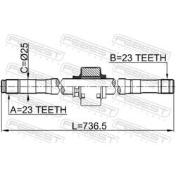 Hnací hriadeľ FEBEST 0212-QG16RH - obr. 1