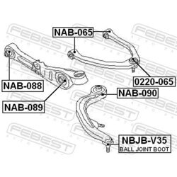 Zvislý/nosný čap FEBEST 0220-065 - obr. 1