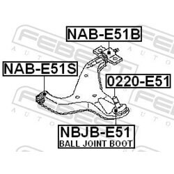 Zvislý/nosný čap FEBEST 0220-E51 - obr. 1