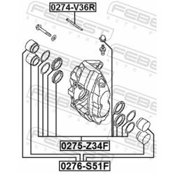 Piest brzdového strmeňa FEBEST 0276-S51F - obr. 1