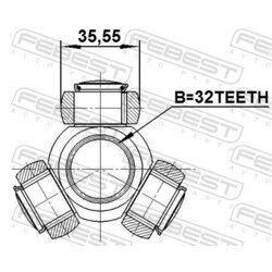 Trojkríž hnacieho hriadeľa FEBEST 0416-DJ24 - obr. 1