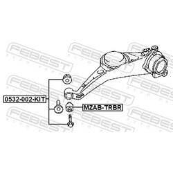 Skrutka pre nastavenie odklonu kolesa FEBEST 0532-002-KIT - obr. 1