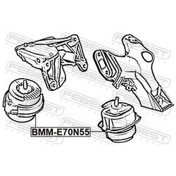 Uloženie motora FEBEST BMM-E70N55 - obr. 1