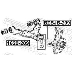 Súprava na opravu, zvislý/vodiaci kĺb FEBEST BZBJB-209 - obr. 1