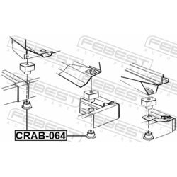 Uloženie tela nápravy FEBEST CRAB-064 - obr. 1