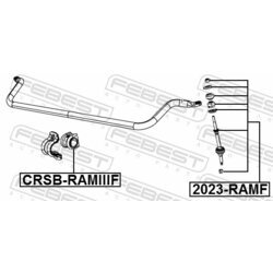 Uloženie priečneho stabilizátora FEBEST CRSB-RAMIIIF - obr. 1