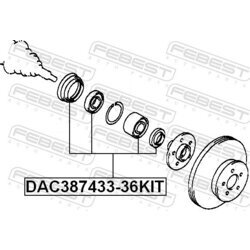 Ložisko kolesa - opravná sada FEBEST DAC387433-36KIT - obr. 1