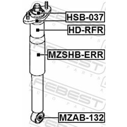 Puzdro, tlmič FEBEST MZAB-132 - obr. 1