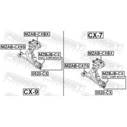 Uloženie riadenia FEBEST MZAB-CXBX - obr. 1