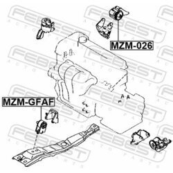 Uloženie motora FEBEST MZM-026 - obr. 1