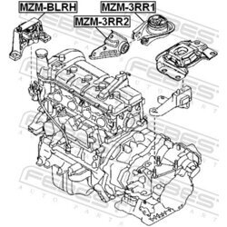 Uloženie motora FEBEST MZM-BLRH - obr. 1