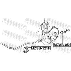 Uloženie priečneho stabilizátora FEBEST MZSB-121F - obr. 1