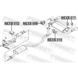 Montážna sada pre výfukový systém FEBEST NEXB-009 - obr. 1