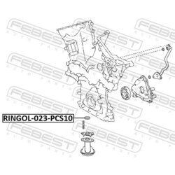 Tesnenie, olejové čerpadlo FEBEST RINGOL-023-PCS10 - obr. 1