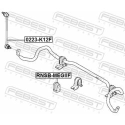 Uloženie priečneho stabilizátora FEBEST RNSB-MEGIIF - obr. 1