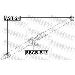 Stredové ložisko kĺbového hriadeľa FEBEST SBCB-S12 - obr. 1