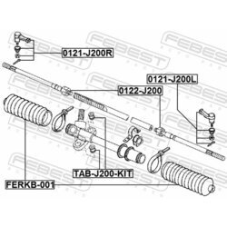 Uloženie prevodovky riadenia FEBEST TAB-J200-KIT - obr. 1