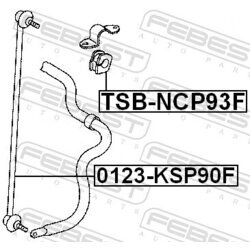 Uloženie priečneho stabilizátora FEBEST TSB-NCP93F - obr. 1