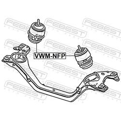 Uloženie motora FEBEST VWM-NFP - obr. 1