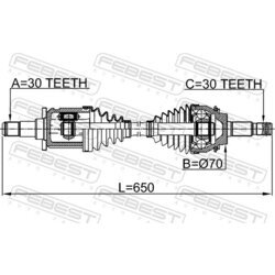 Hnací hriadeľ FEBEST 0114-GUN126 - obr. 1