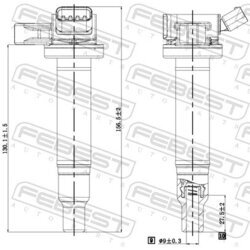 Zapaľovacia cievka FEBEST 01640-004 - obr. 1