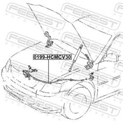 Lanko pre otváranie kapoty motora FEBEST 0199-HCMCV30 - obr. 1