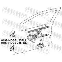 Záves dverí FEBEST 0199-HDGSU35FLL - obr. 1