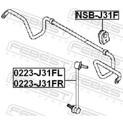 Tyč/Vzpera stabilizátora FEBEST 0223-J31FR - obr. 1