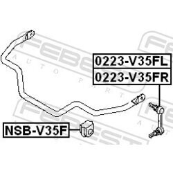 Tyč/Vzpera stabilizátora FEBEST 0223-V35FL - obr. 1