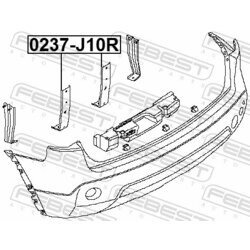 Držiak nárazníka FEBEST 0237-J10R - obr. 1