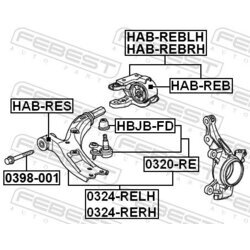 Rameno zavesenia kolies FEBEST 0324-RELH - obr. 1