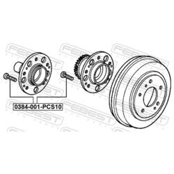 Čap kolesa FEBEST 0384-001-PCS10 - obr. 1