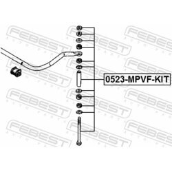 Tyč/Vzpera stabilizátora FEBEST 0523-MPVF-KIT - obr. 1