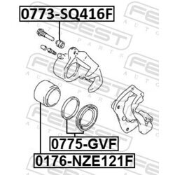 Sada vodiacich puzdier brzdového strmeňa FEBEST 0773-SQ416F - obr. 1