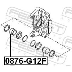 Piest brzdového strmeňa FEBEST 0876-G12F - obr. 1