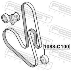 Vratná/vodiaca kladka rebrovaného klinového remeňa FEBEST 1088-C100 - obr. 1