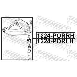 Rameno zavesenia kolies FEBEST 1224-PORRH - obr. 1