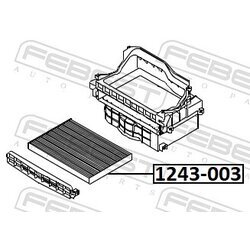 Filter vnútorného priestoru FEBEST 1243-003 - obr. 1