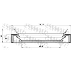Radiálny tesniaci krúžok hnacieho hriadeľa FEBEST 95HAY-50740915C - obr. 1