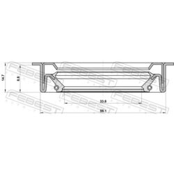 Radiálny tesniaci krúžok hnacieho hriadeľa FEBEST 95LDW-35550915U - obr. 1