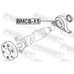 Stredové ložisko kĺbového hriadeľa FEBEST BMCB-X5 - obr. 1