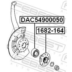 Ložisko kolesa FEBEST DAC54900050 - obr. 1