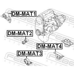 Uloženie motora FEBEST DM-MAT2 - obr. 1