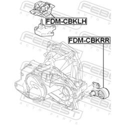 Uloženie motora FEBEST FDM-CBKRR - obr. 1