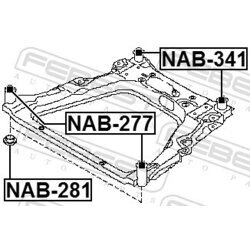 Uloženie tela nápravy FEBEST NAB-341 - obr. 1