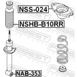 Puzdro, tlmič FEBEST NAB-353 - obr. 1