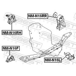 Uloženie motora FEBEST NM-N16RH - obr. 1